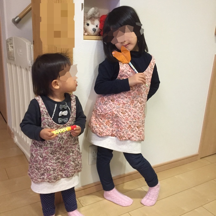 姉妹おそろい☆サロペットチュニック