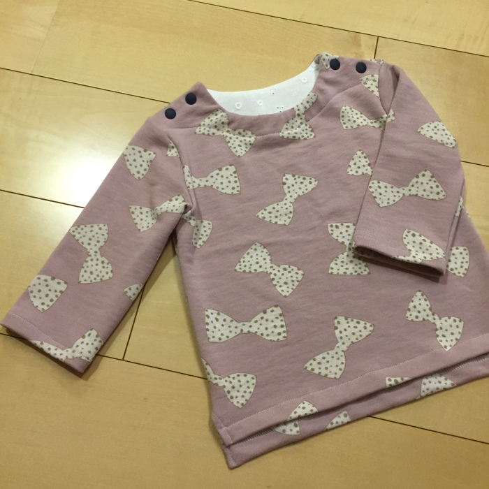 肩ボタンＴ七分袖
