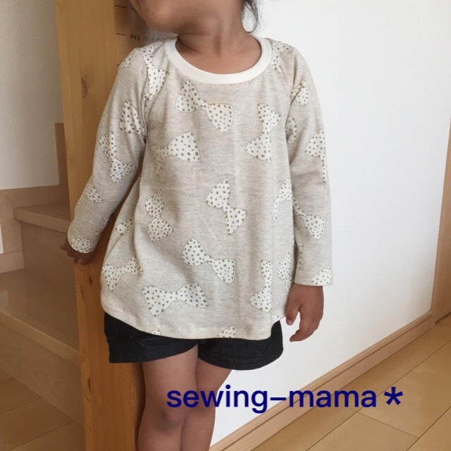 オリジナル型紙　フリルＴシャツ　３　１００サイズ　長袖